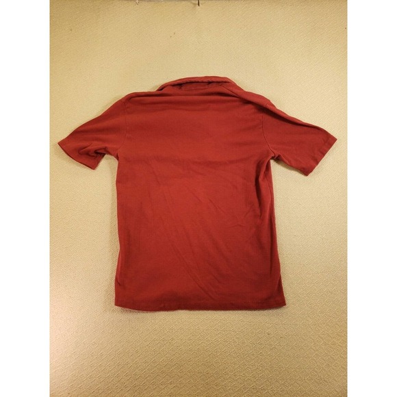 VTG‎ Alfie Shirt Mens Large Red Short Sleeve Logo Collared Polo Casual Classic - Picture 2 of 8